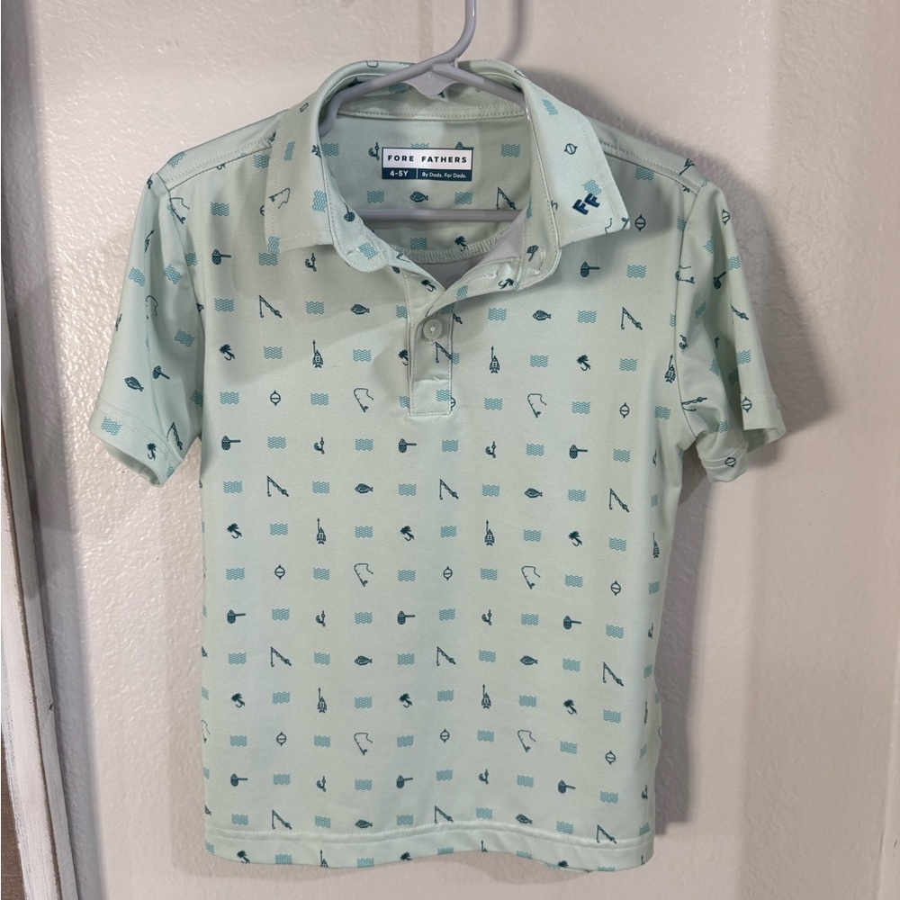 Fore Fathers Kids XS Matching Father Son Fishing Performance Polo